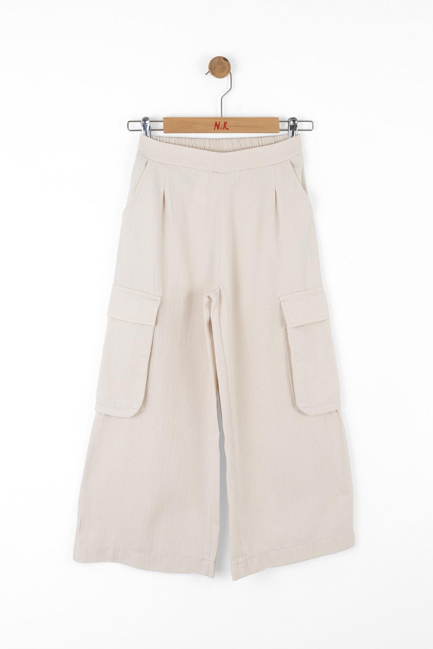 Nk Kız Çocuk Sandshell Pantolon 8-14 Yaş Krem