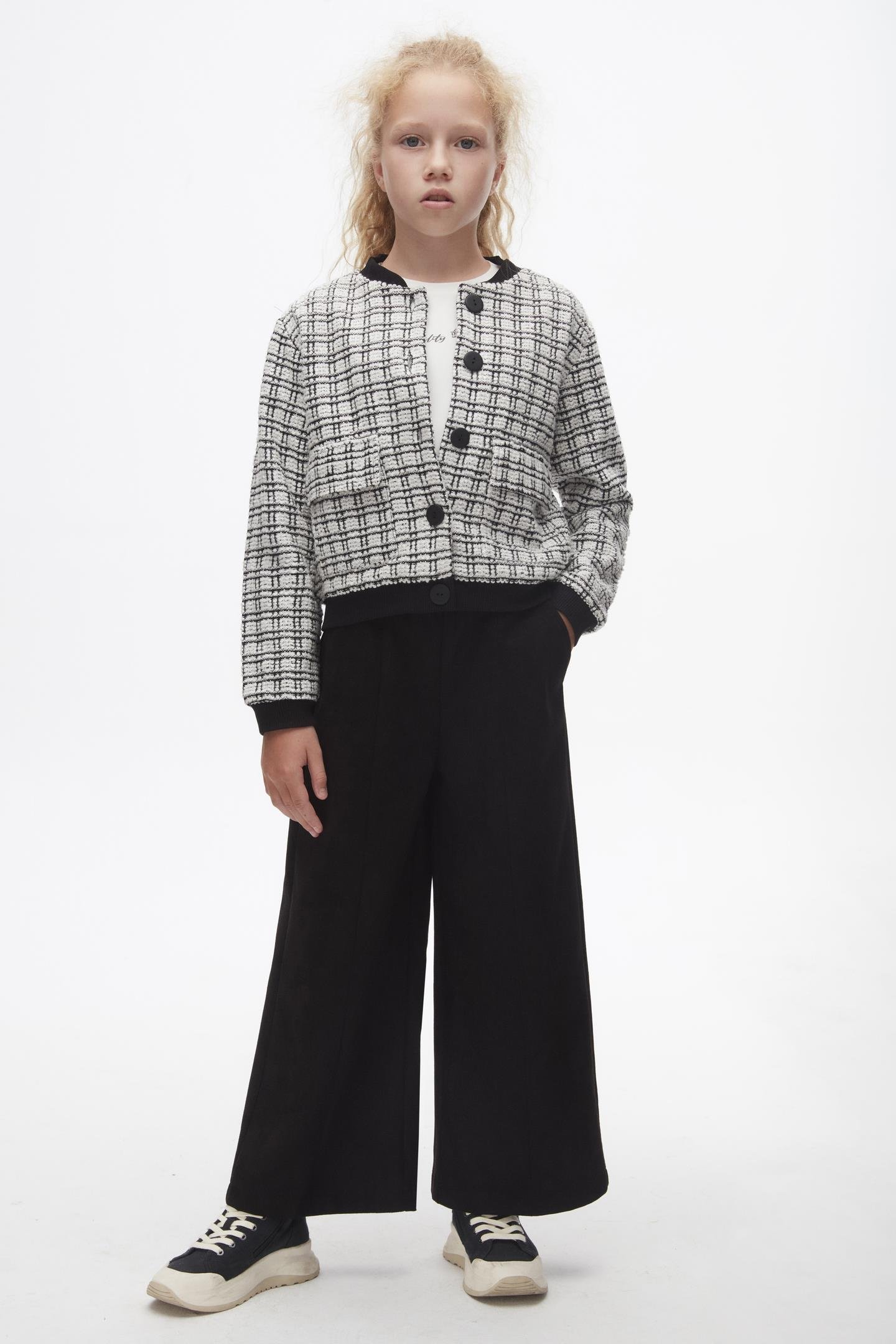 Nk Kız Çocuk Şanel Ceket 8-14 Yaş EKRU