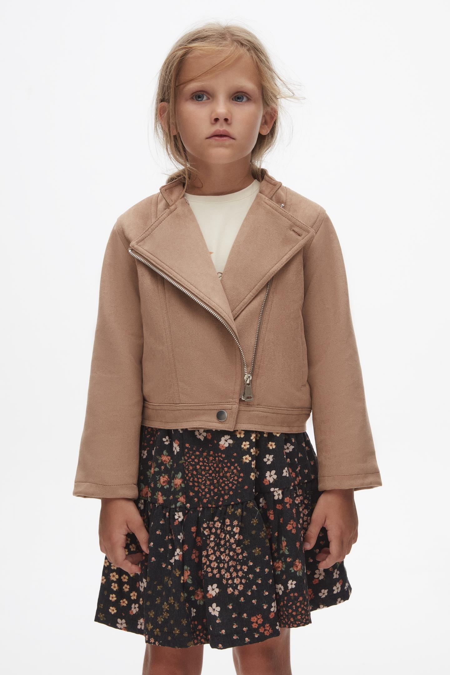 Nk Kız Çocuk Şebboy Ceket 4-8 Yaş VİZON