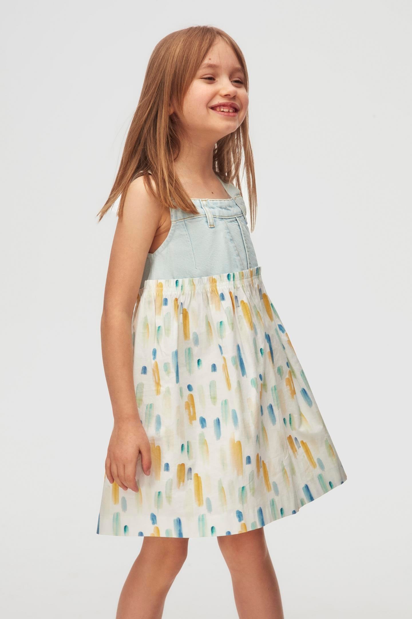 Nk Kız Çocuk Sharp Elbise 4-8Yaş Mavi