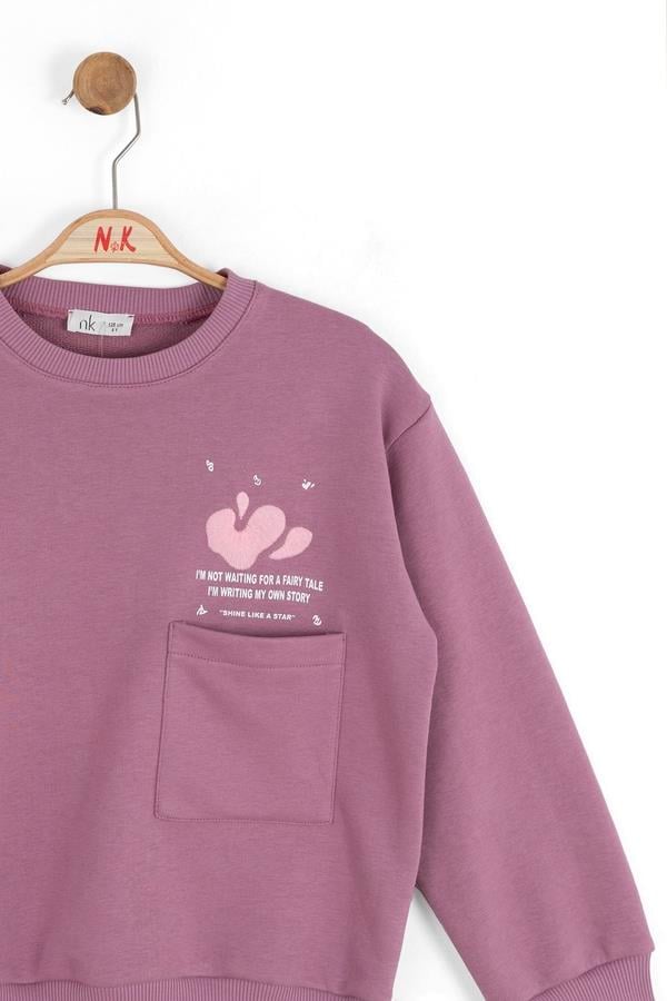 Nk Kız Çocuk Story Sweatshirt 8-14 Yaş Lila