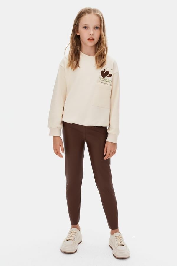 Nk Kız Çocuk Story Sweatshirt 8-14 Yaş Krem