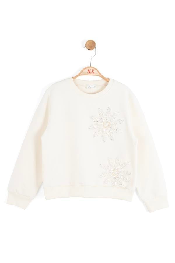 Nk Kız Çocuk Sunbeam Sweatshirt 8-14 Yaş Krem
