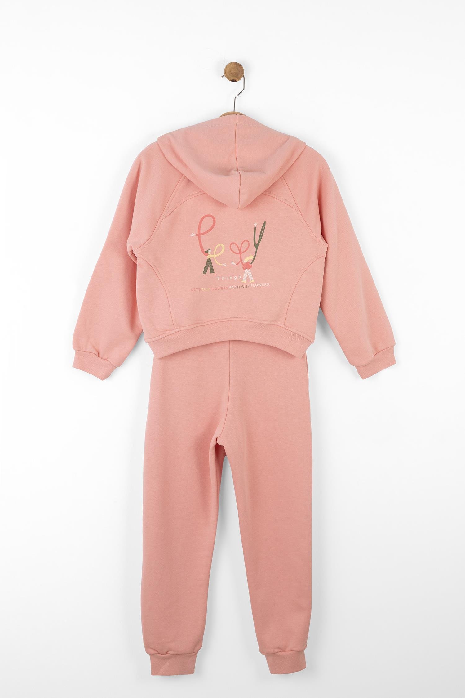 Nk Kız Çocuk Talk Eşofman Takım 4-8 Yaş Pudra