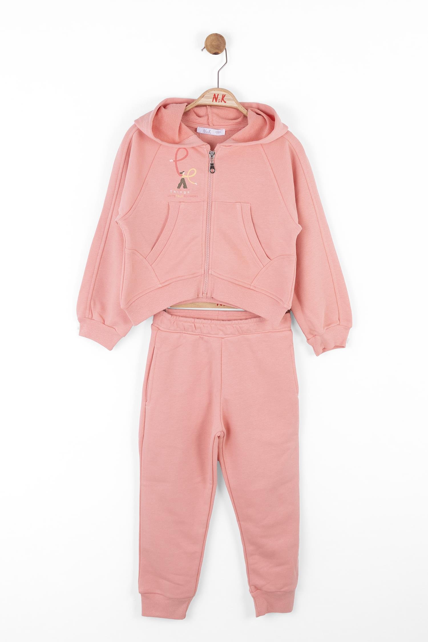 Nk Kız Çocuk Talk Eşofman Takım 4-8 Yaş Pudra