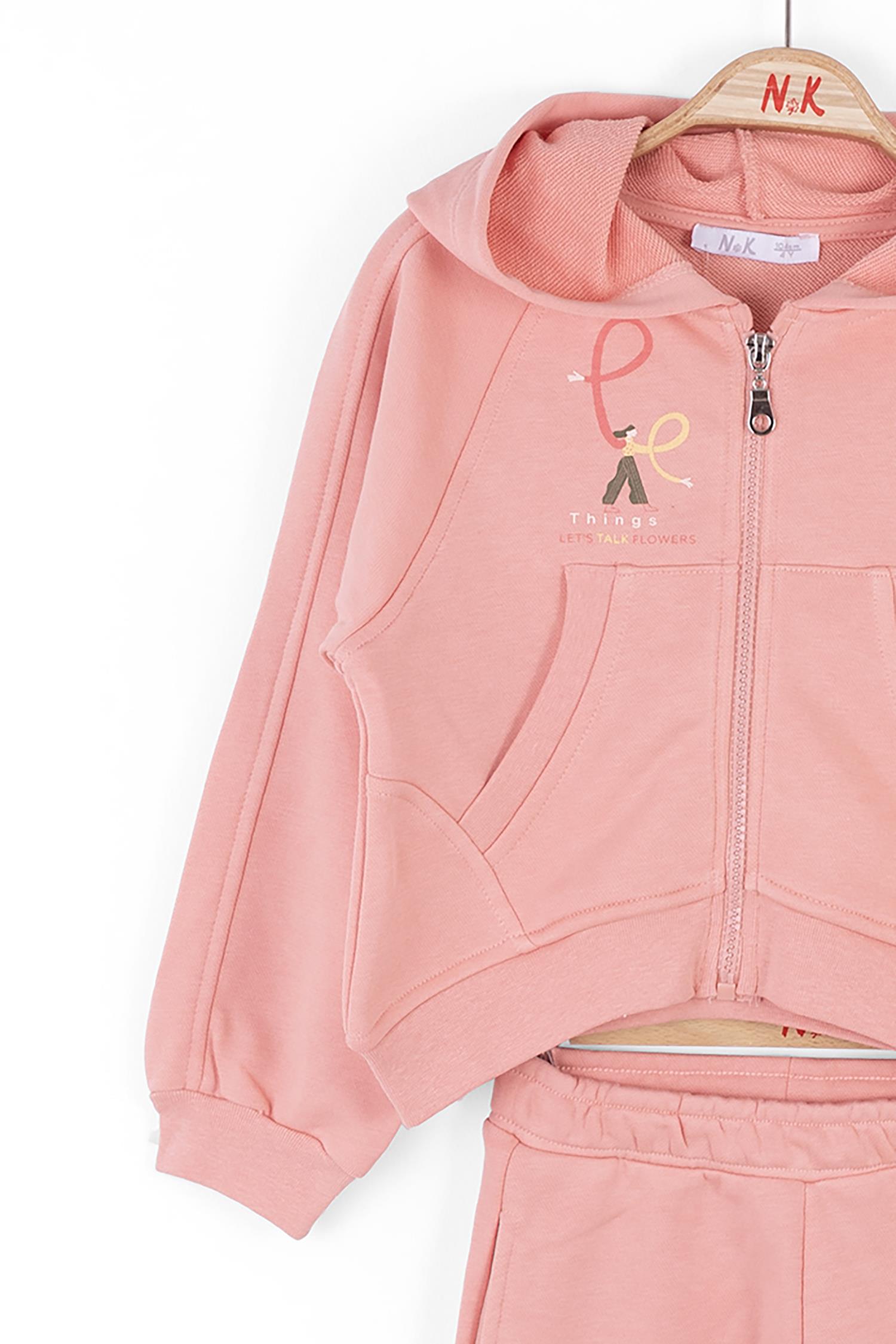 Nk Kız Çocuk Talk Eşofman Takım 4-8 Yaş Pudra