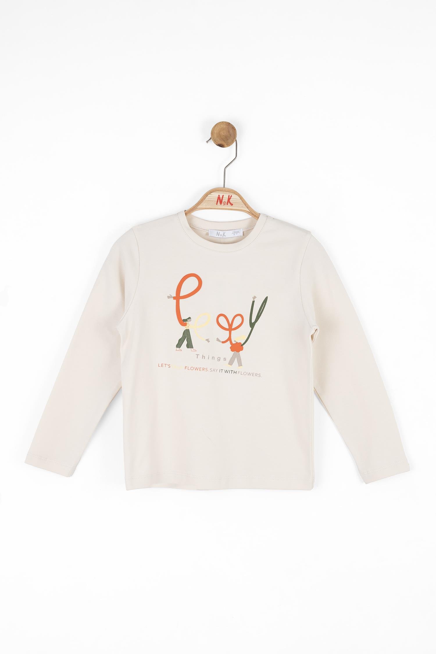 Nk Kız Çocuk Talk Sweatshirt 4-8 Yaş KREM