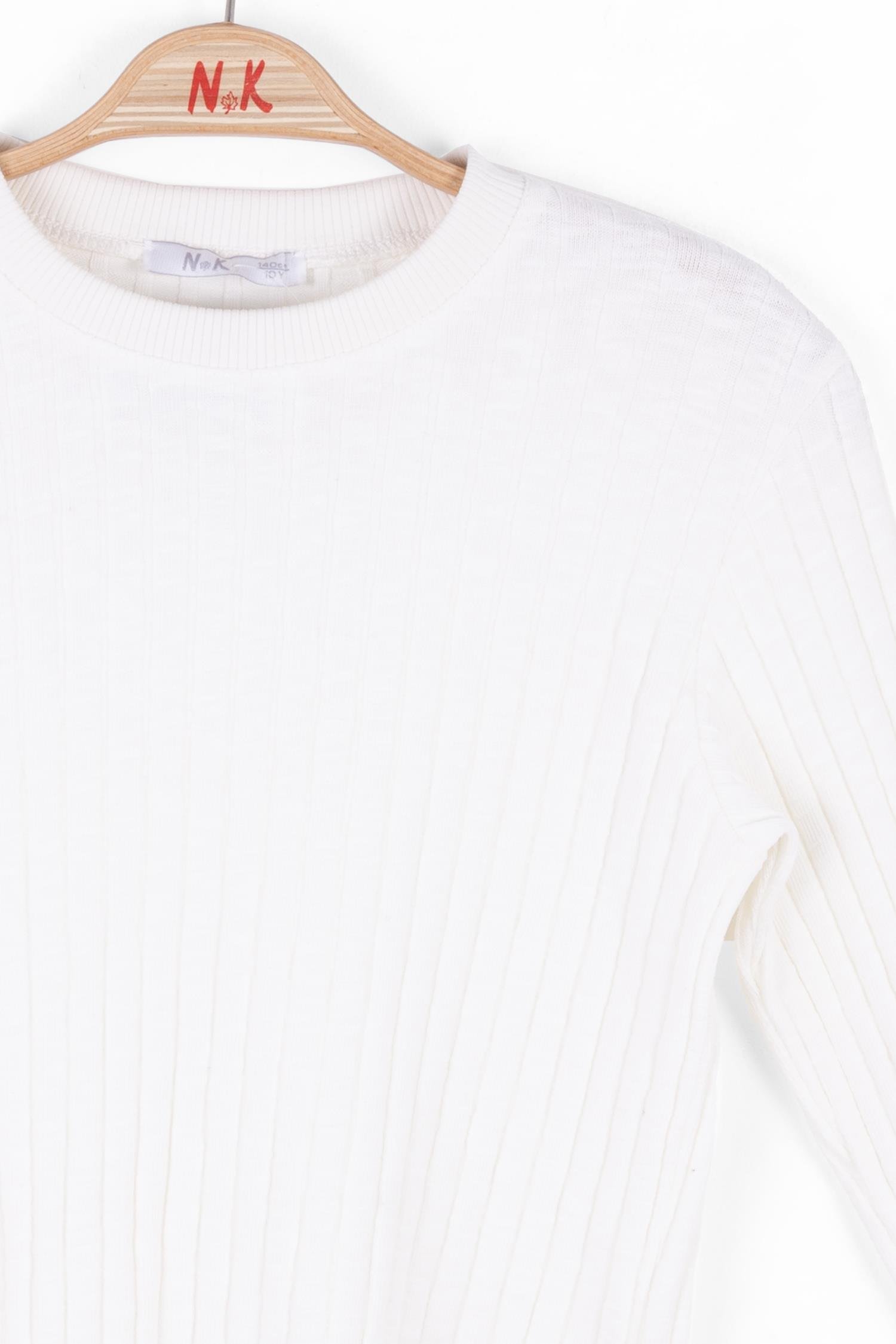 Nk Kız Çocuk Triko Kazak 8-14 Yaş EKRU