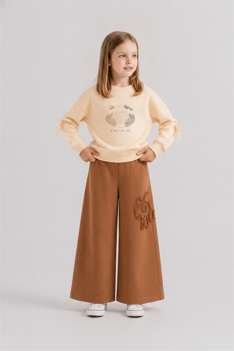 Nk Kız Çocuk Truffle Pantolon 4-8 Yaş Kahverengi