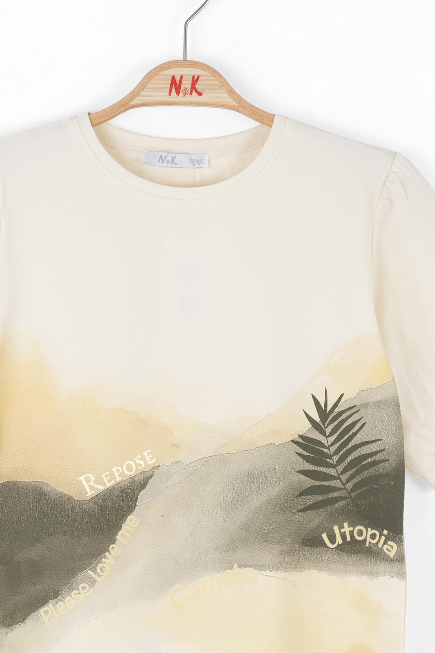 Nk Kız Çocuk Ütopya Tshirt 8-14 Yaş Krem