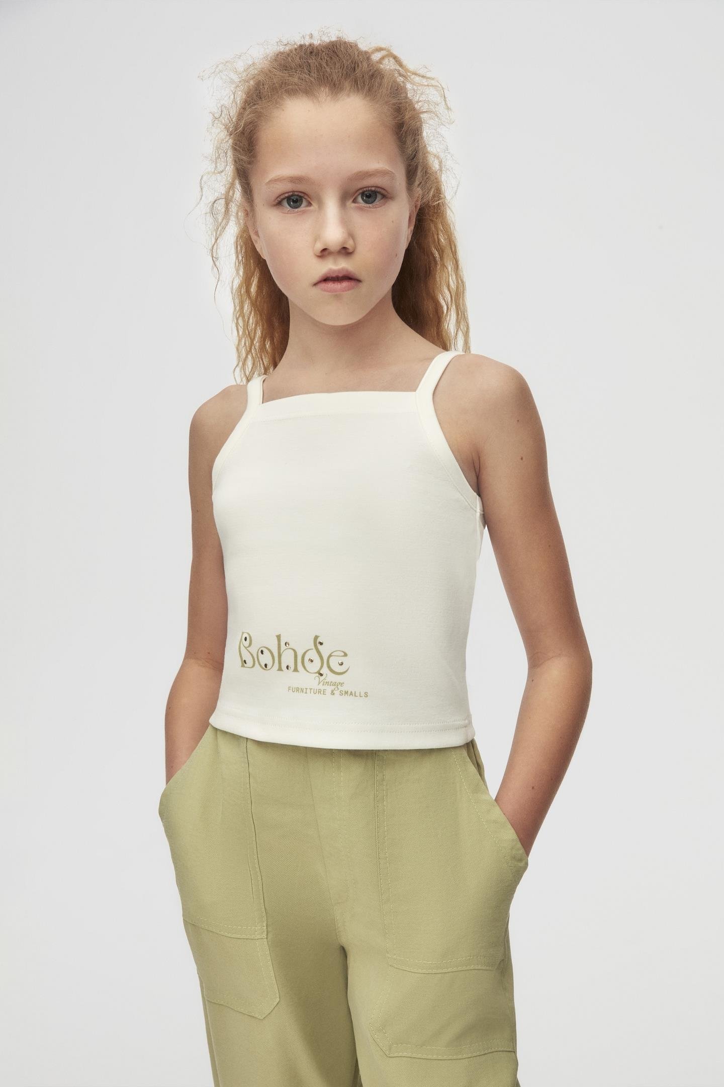 Nk Kız Çocuk Vintage Crop 10-16Yaş Haki