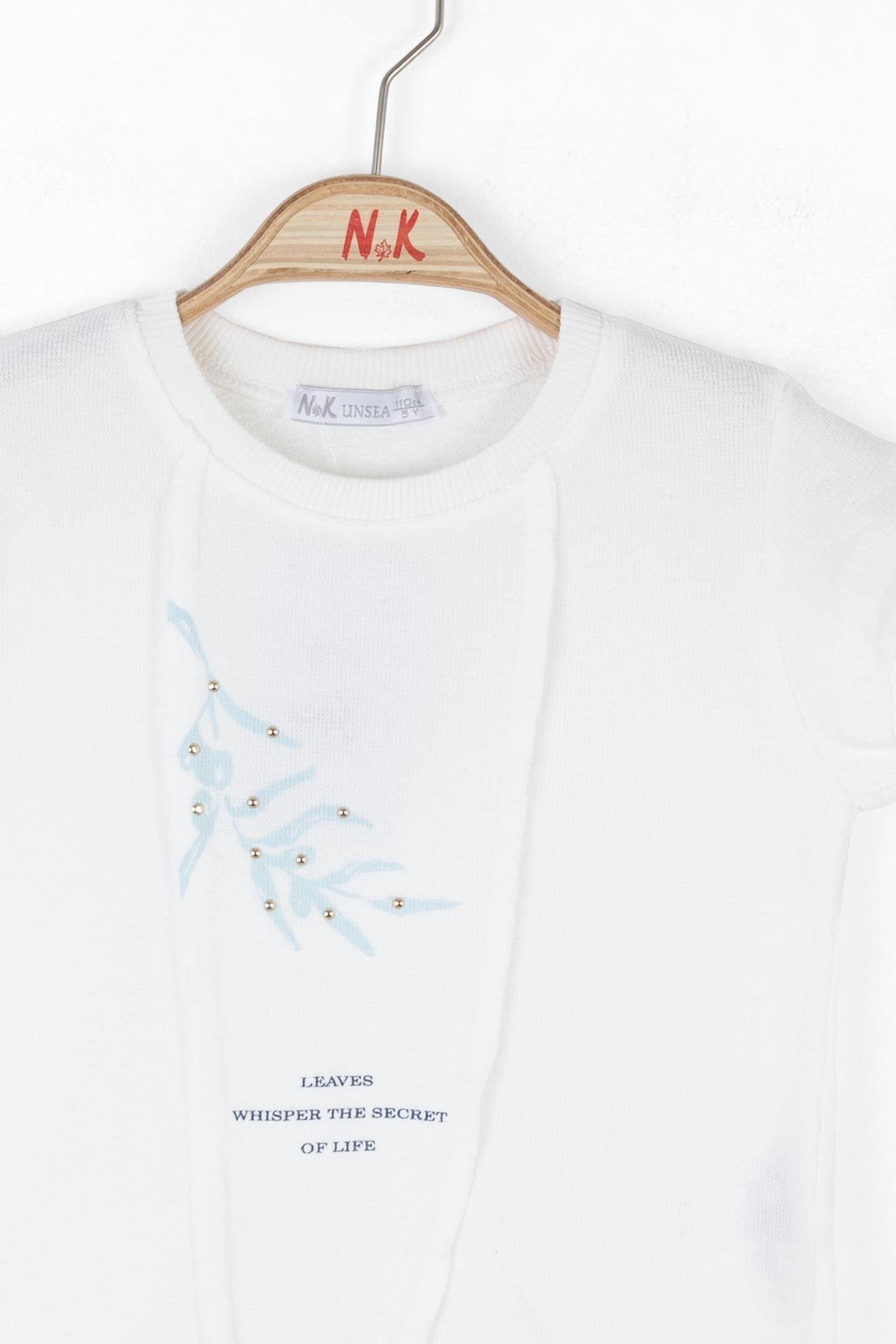 Nk Kız Çocuk Whısper Tshırt 4-8Yaş Ekru