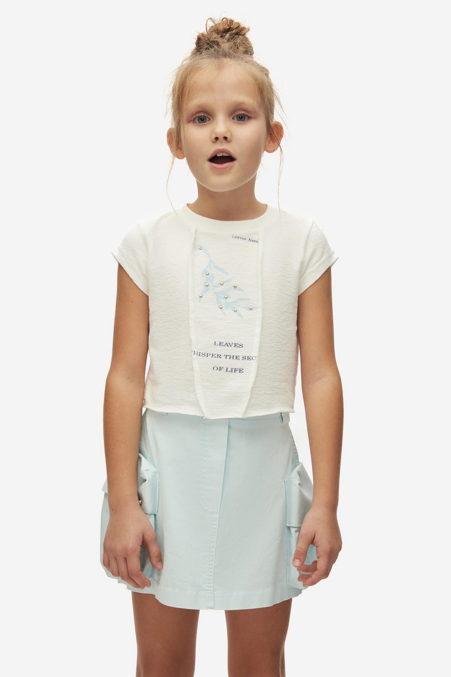 Nk Kız Çocuk Whısper Tshırt 4-8Yaş Ekru