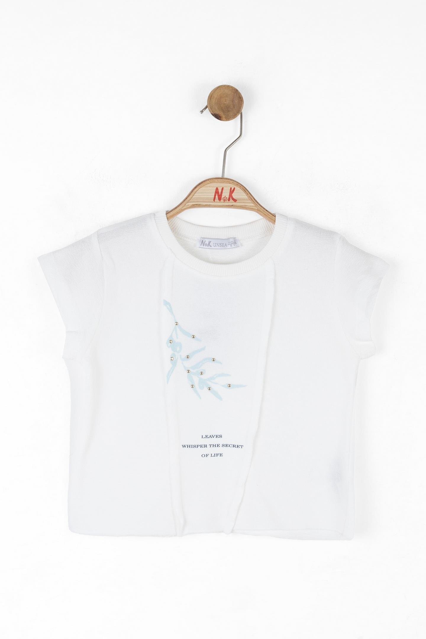 Nk Kız Çocuk Whısper Tshırt 4-8Yaş Ekru