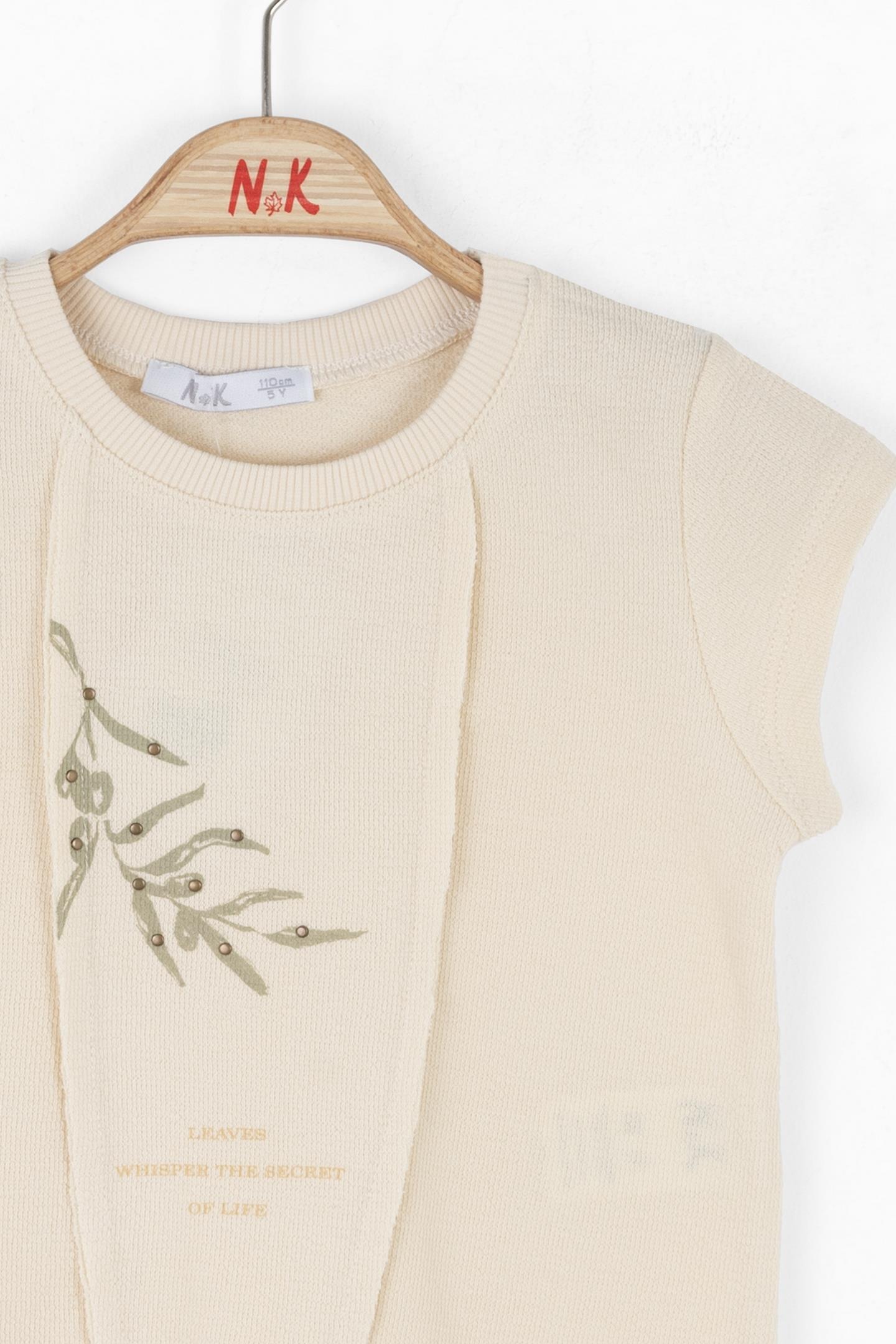 Nk Kız Çocuk Whısper Tshırt 4-8Yaş Krem