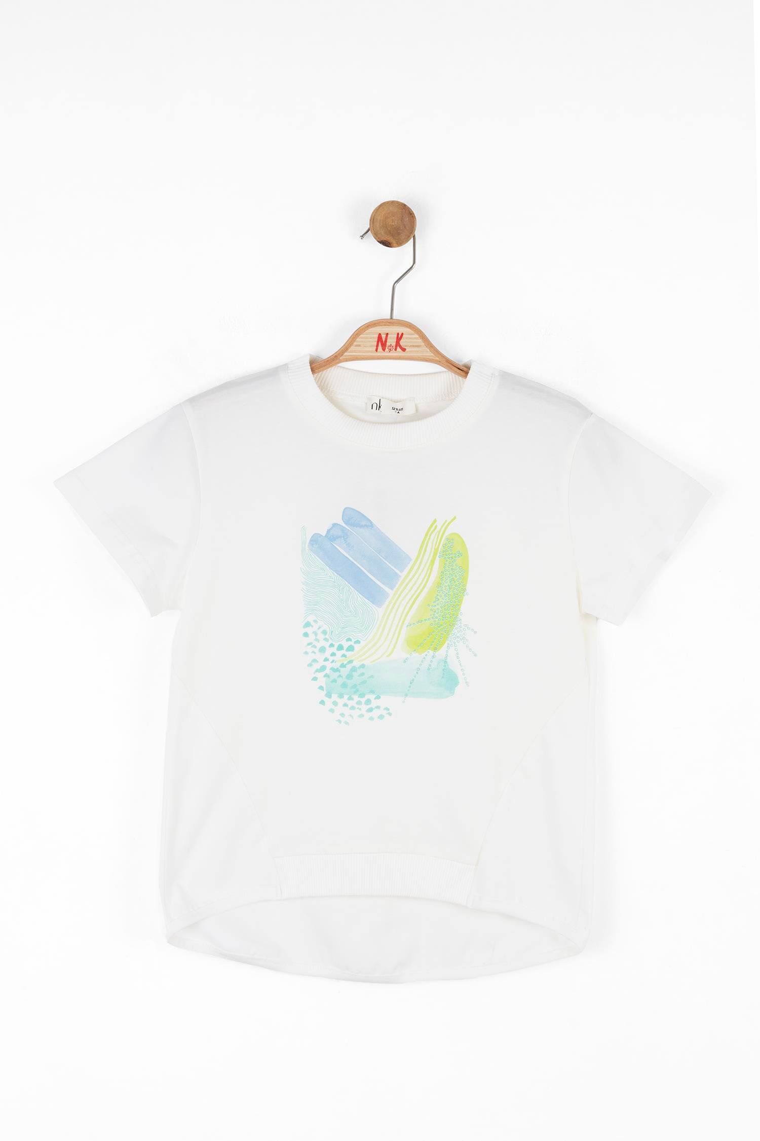 Nk Kız Çocuk Yosun Tshirt 8-14 Yaş Ekru