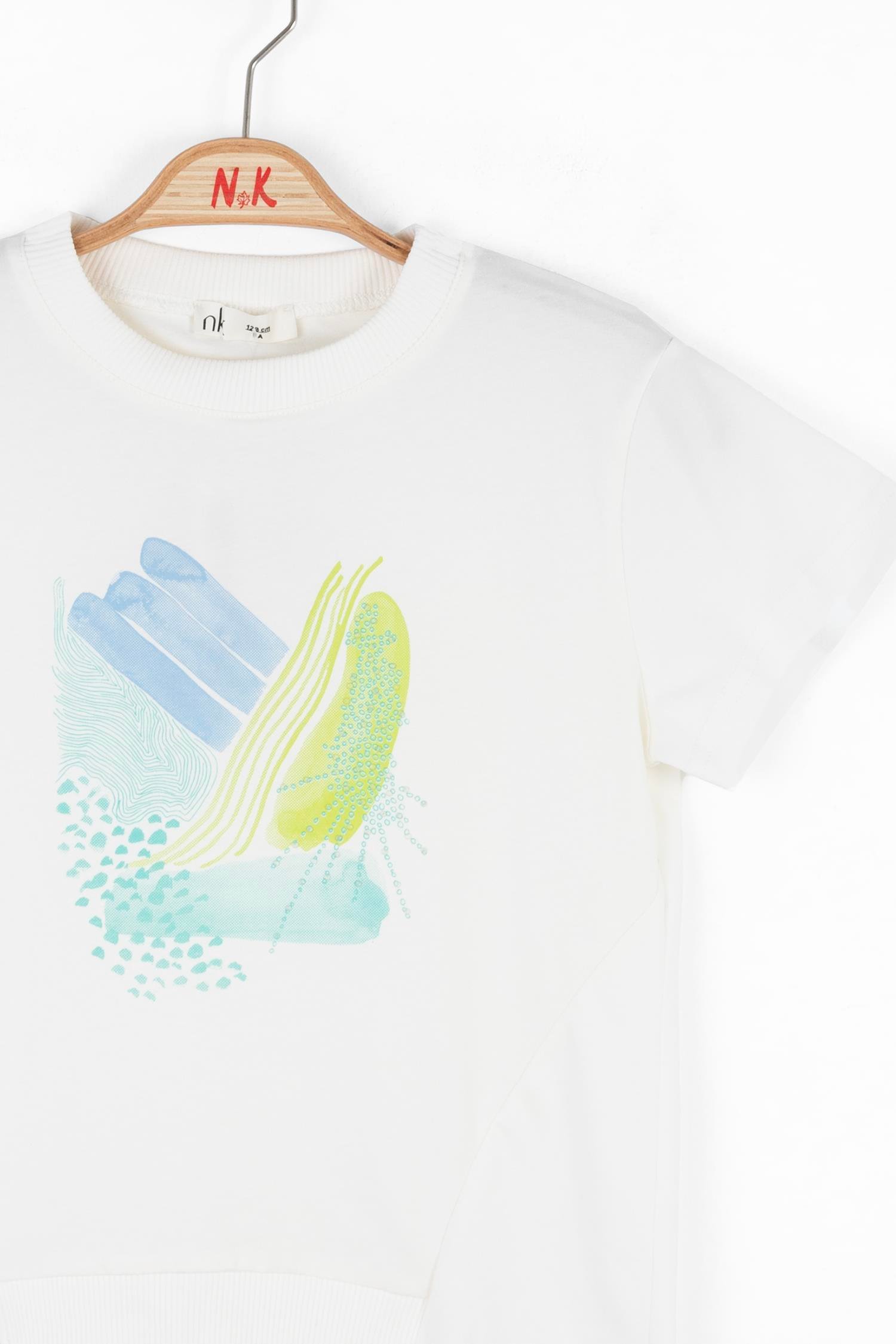 Nk Kız Çocuk Yosun Tshirt 8-14 Yaş Ekru