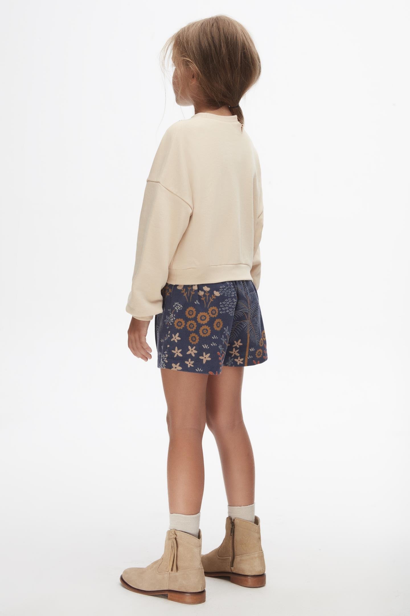 Nk Kız Çocuk Zürafa Sweatshirt 4-8 Yaş KREM