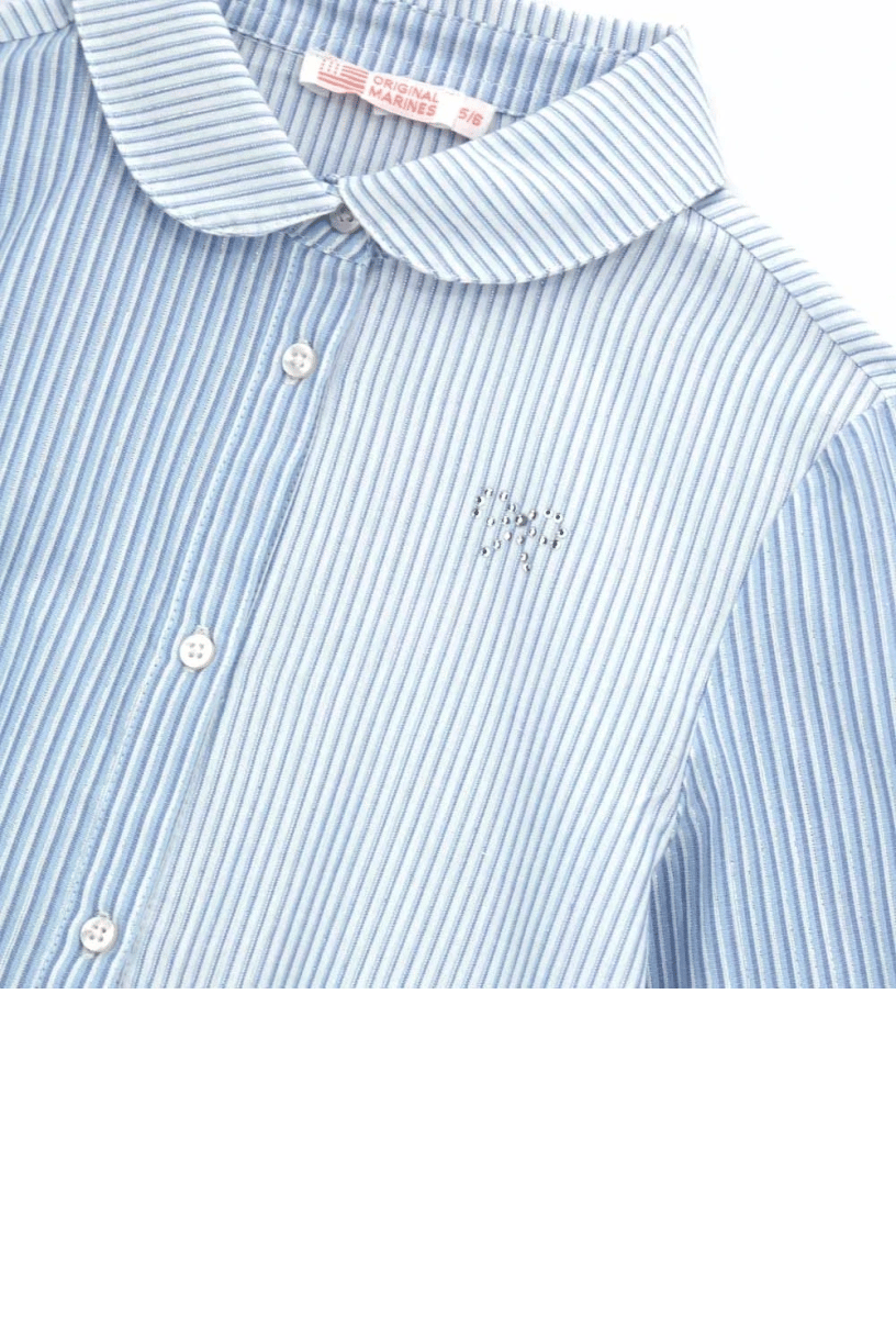 Orginal Marines Cizgili Gömlek Elbise 29 Yaş Mavi