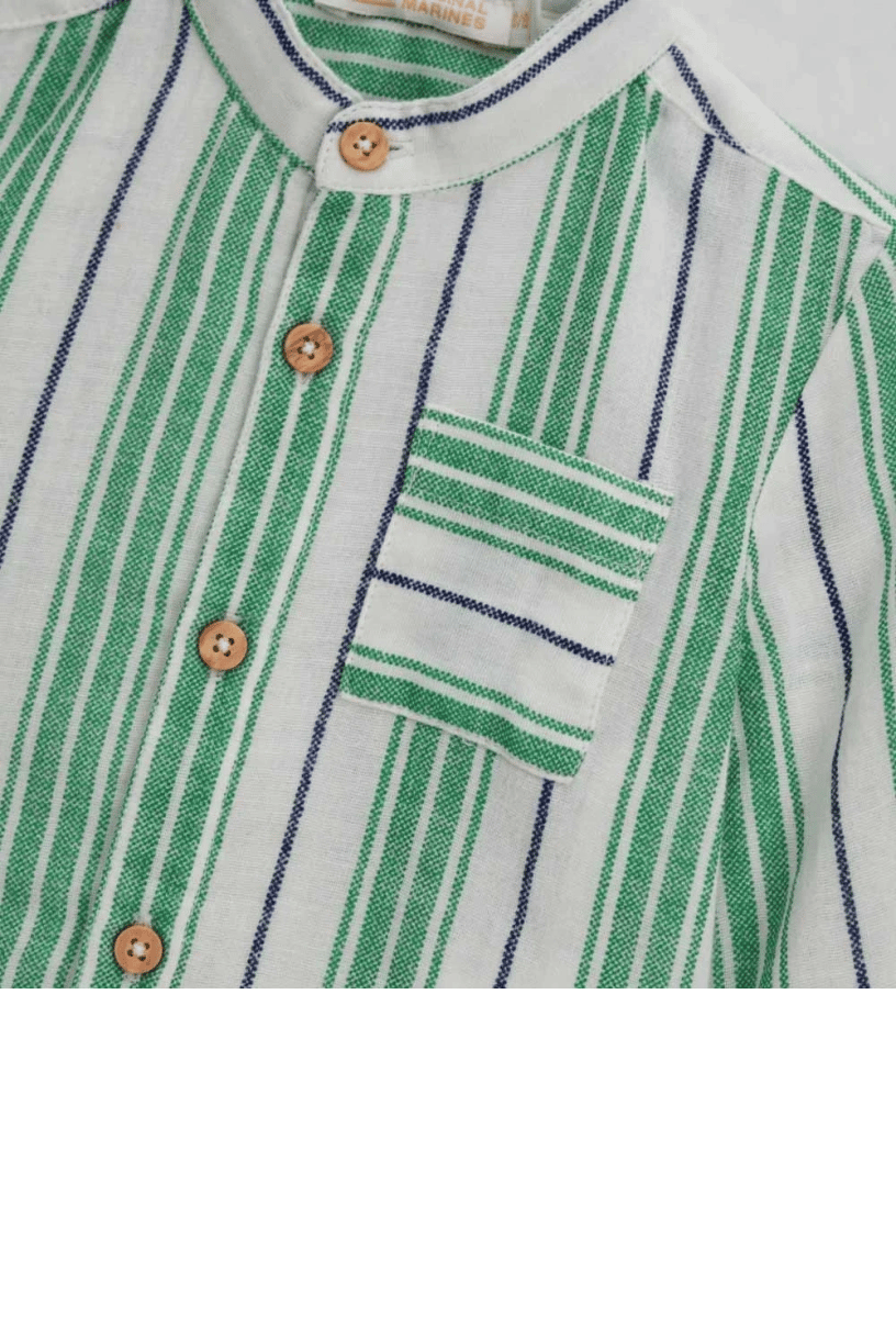 Orginal Marines Erkek Bebek Hakim Yaka Gömlek 9-24 Ay Yeşil