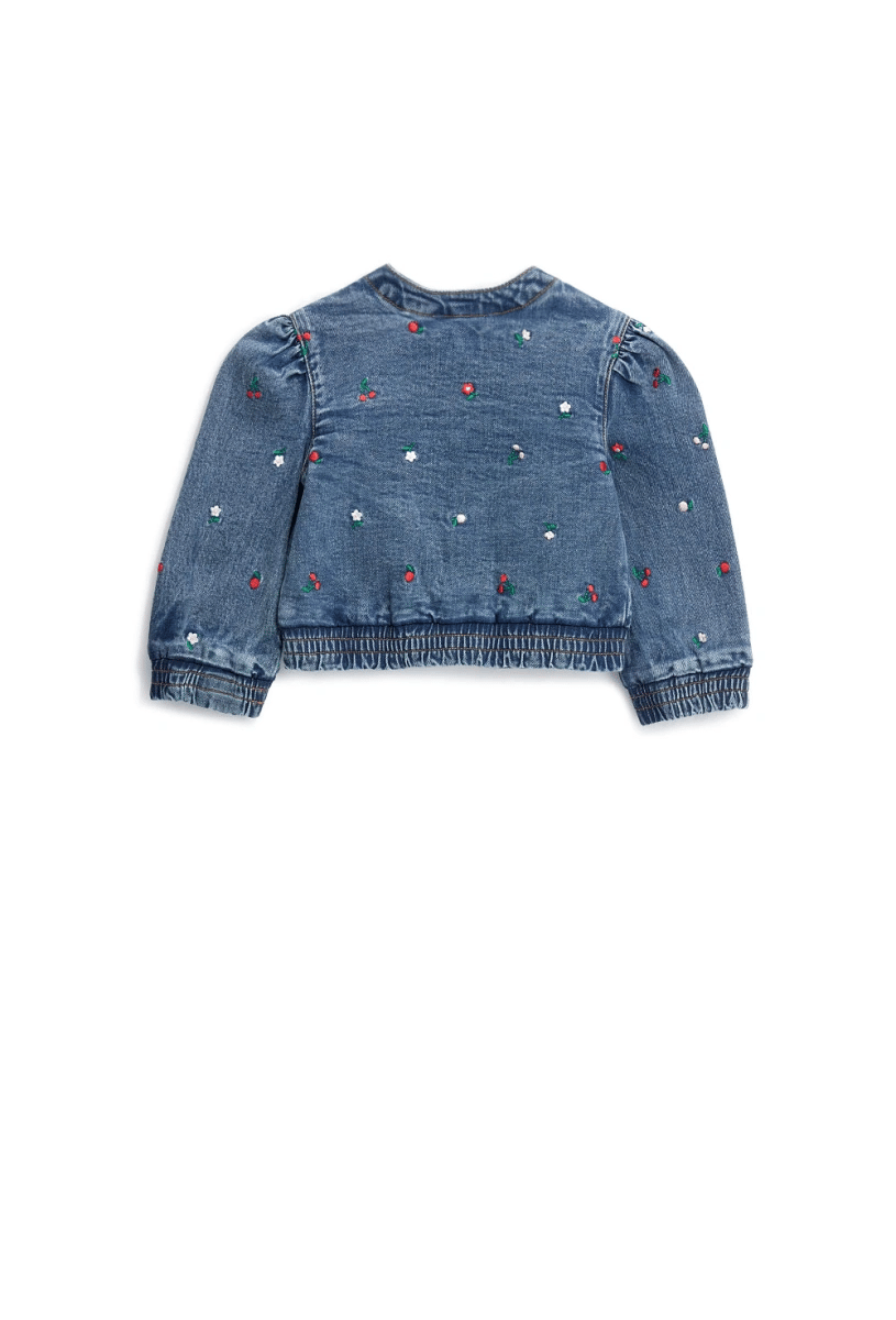 Orginal Marines Kız Bebek Denim Ceket 1-3 Yaş Mavi