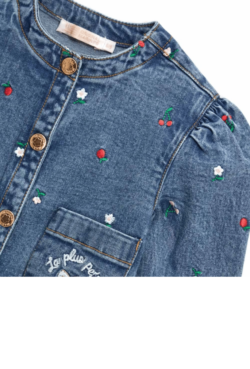 Orginal Marines Kız Bebek Denim Ceket 1-3 Yaş Mavi