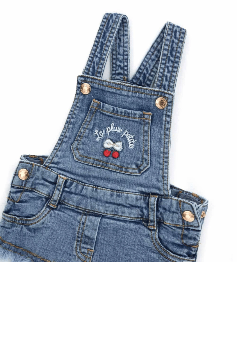 Orginal Marines Kız Bebek Kot Elbise 9-24 Ay Mavi