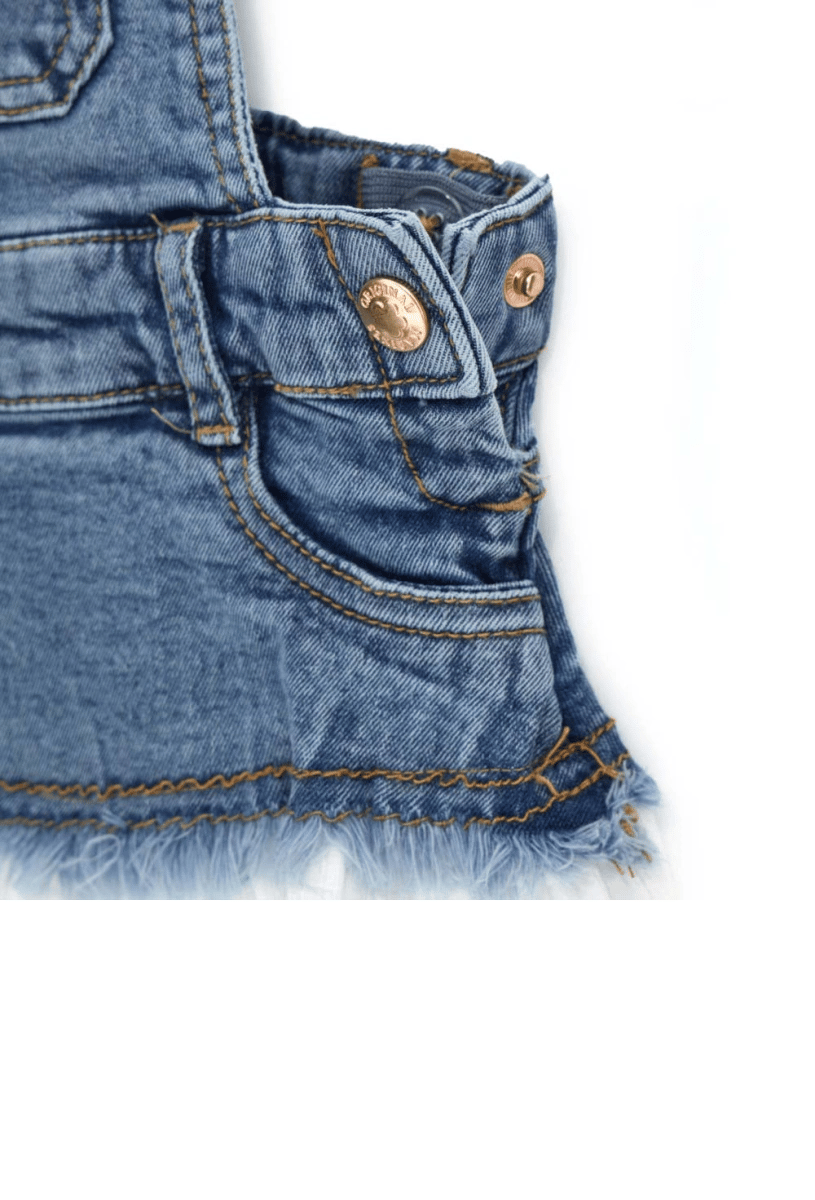 Orginal Marines Kız Bebek Kot Elbise 9-24 Ay Mavi