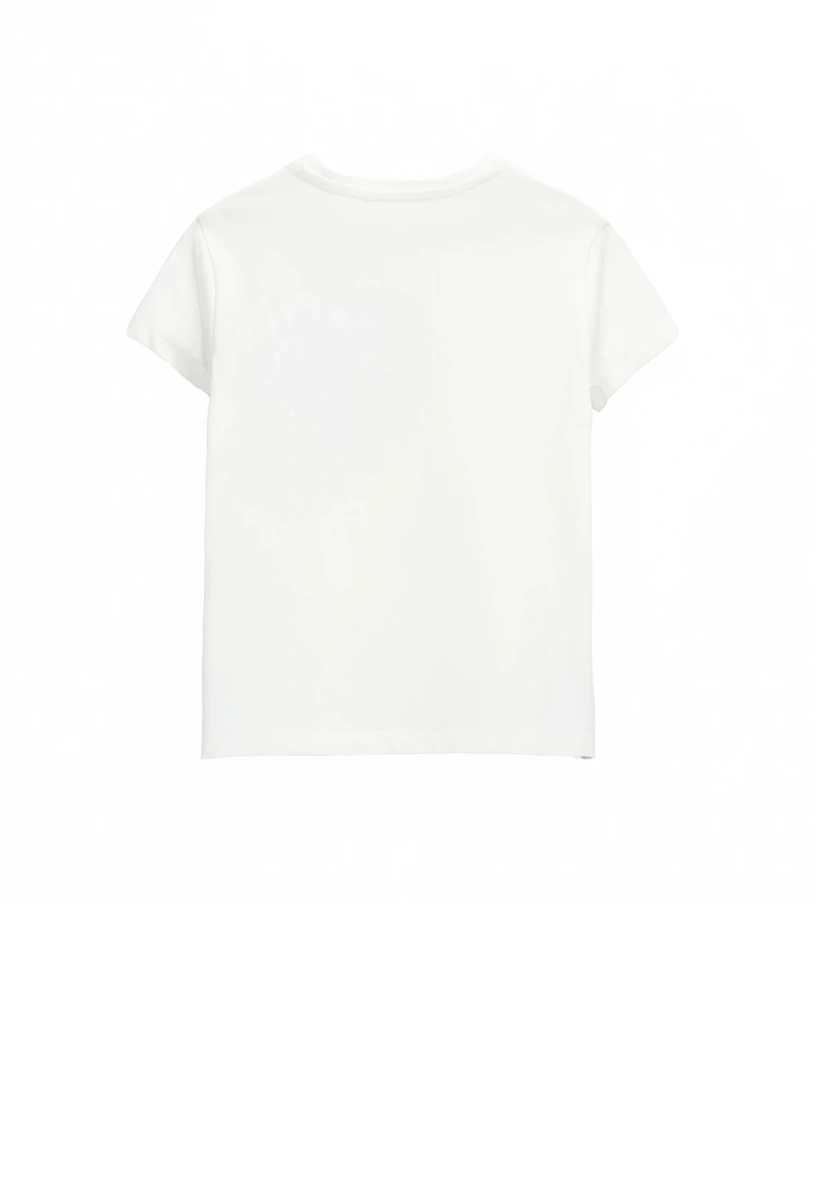 Orginal Marines Kız Çocuk Baskılı Tshirt 3-8 Yaş Ekru