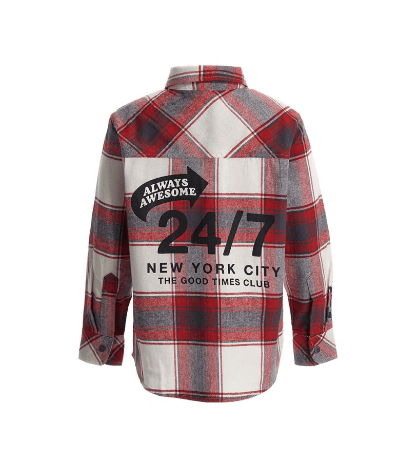 Original Marines Erkek Çocuk Oduncu Gömlek 3-14 Yaş KIRMIZI