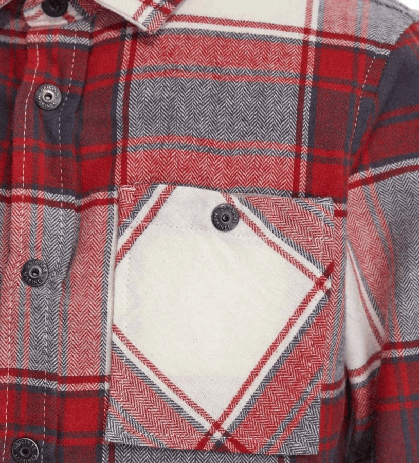 Original Marines Erkek Çocuk Oduncu Gömlek 3-14 Yaş KIRMIZI