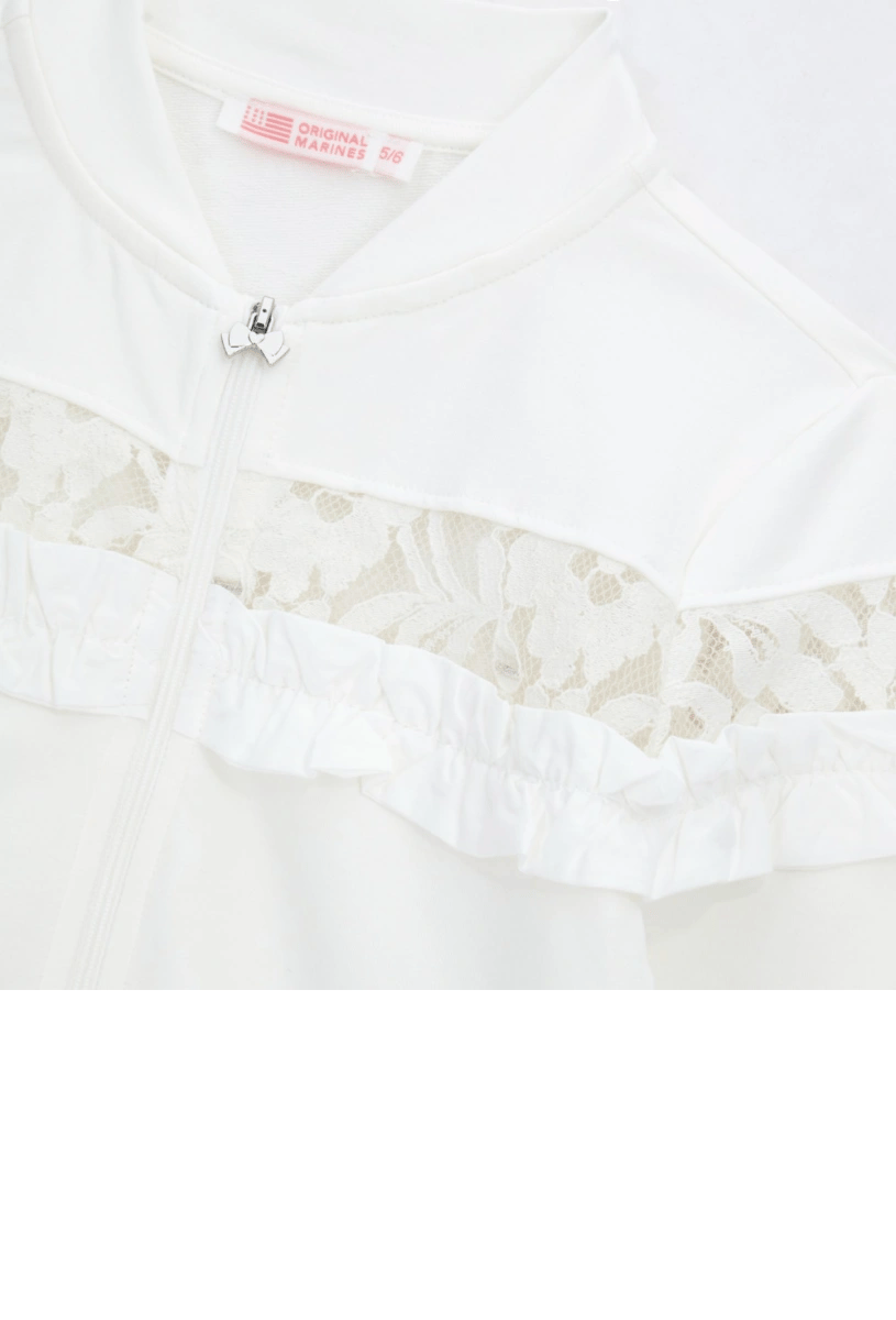 Original Marines Kız Çocuk Ceket 3-8 Yaş Beyaz