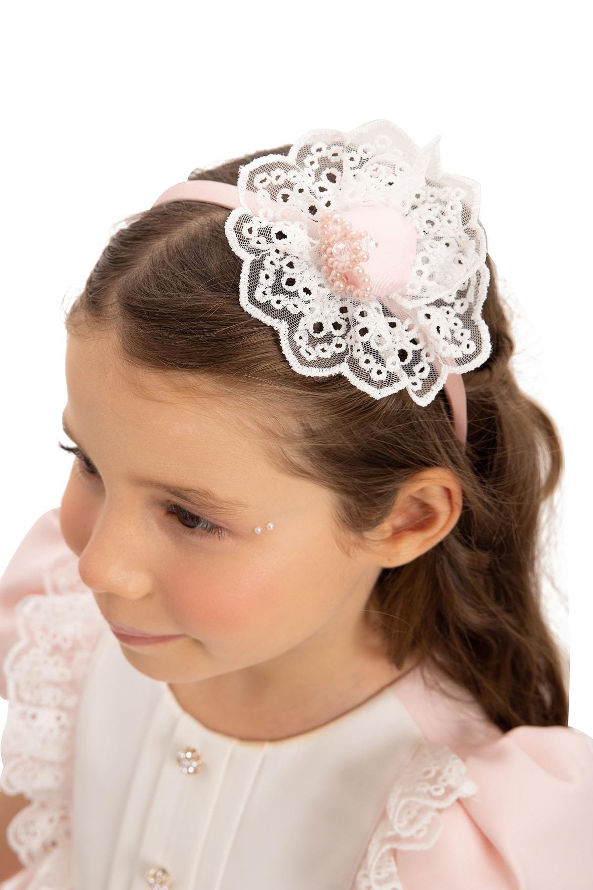 Pamina Kız Bebek Ayıcıklı Elbise 6-24 Ay Pudra