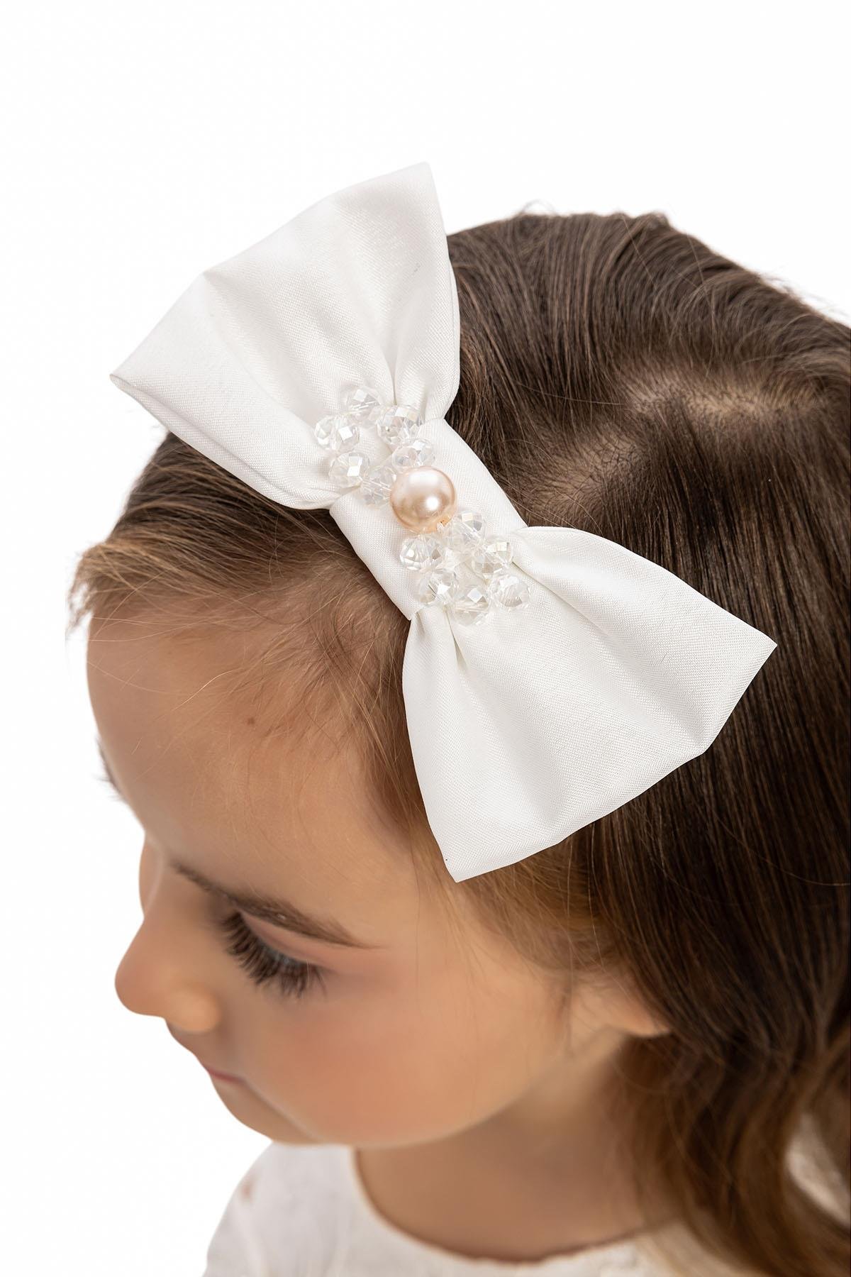 Pamina Kız Bebek Dantel Tül Elbise 6-24 Ay Ekru