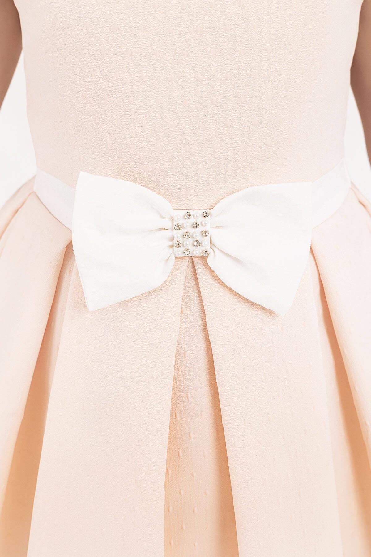 Pamina Kız Çocuk Askılı Elbise 8-12 Yaş Somon