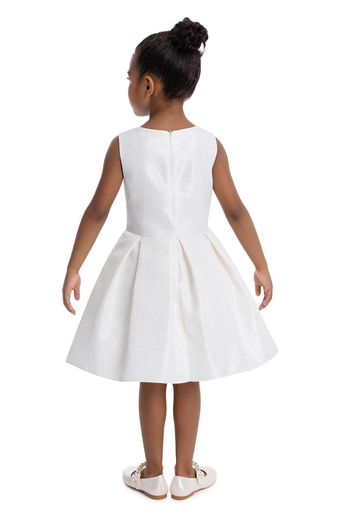 Pamina Kız Çocuk Bolero Elbise 3-7 Yaş Ekru