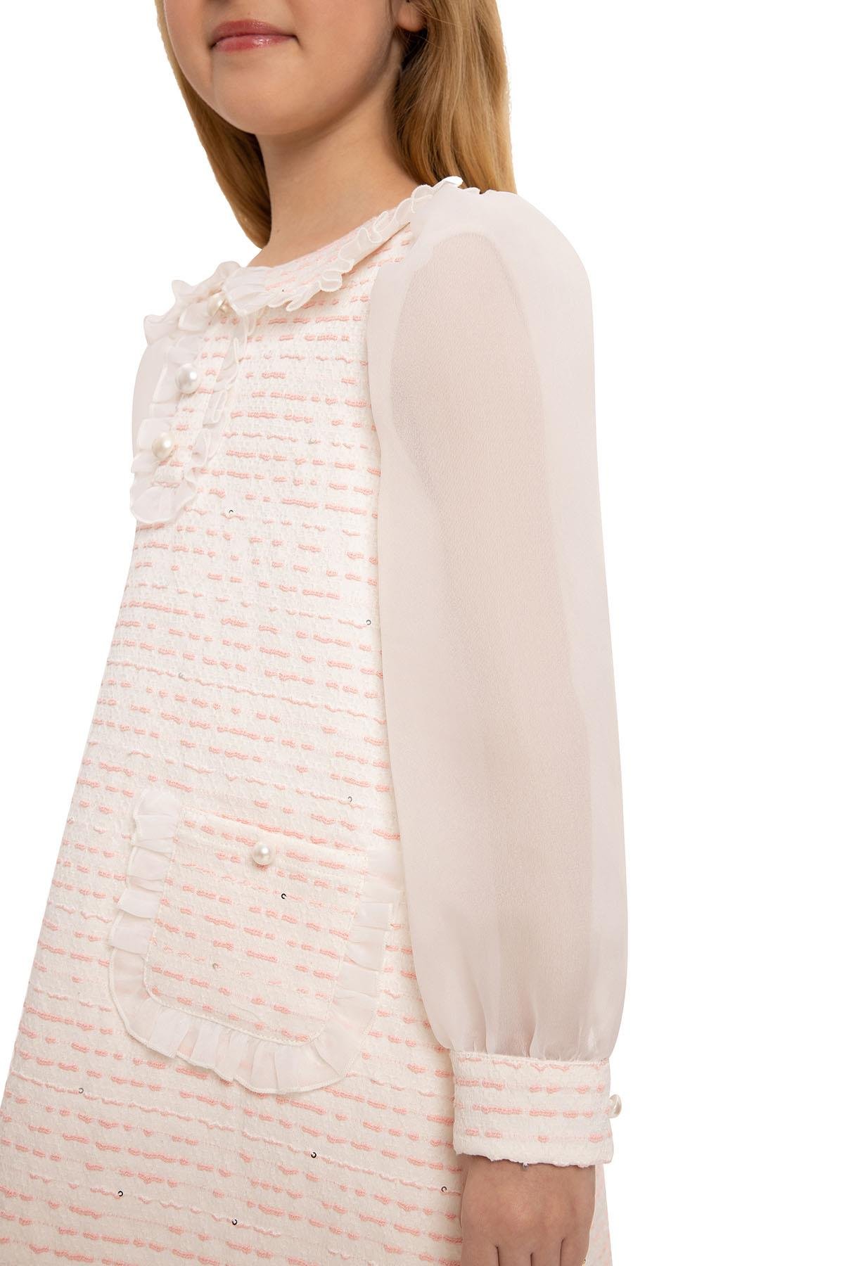 Pamina Kız Çocuk Çantalı Şık Elbise 3-7 Yaş Pembe