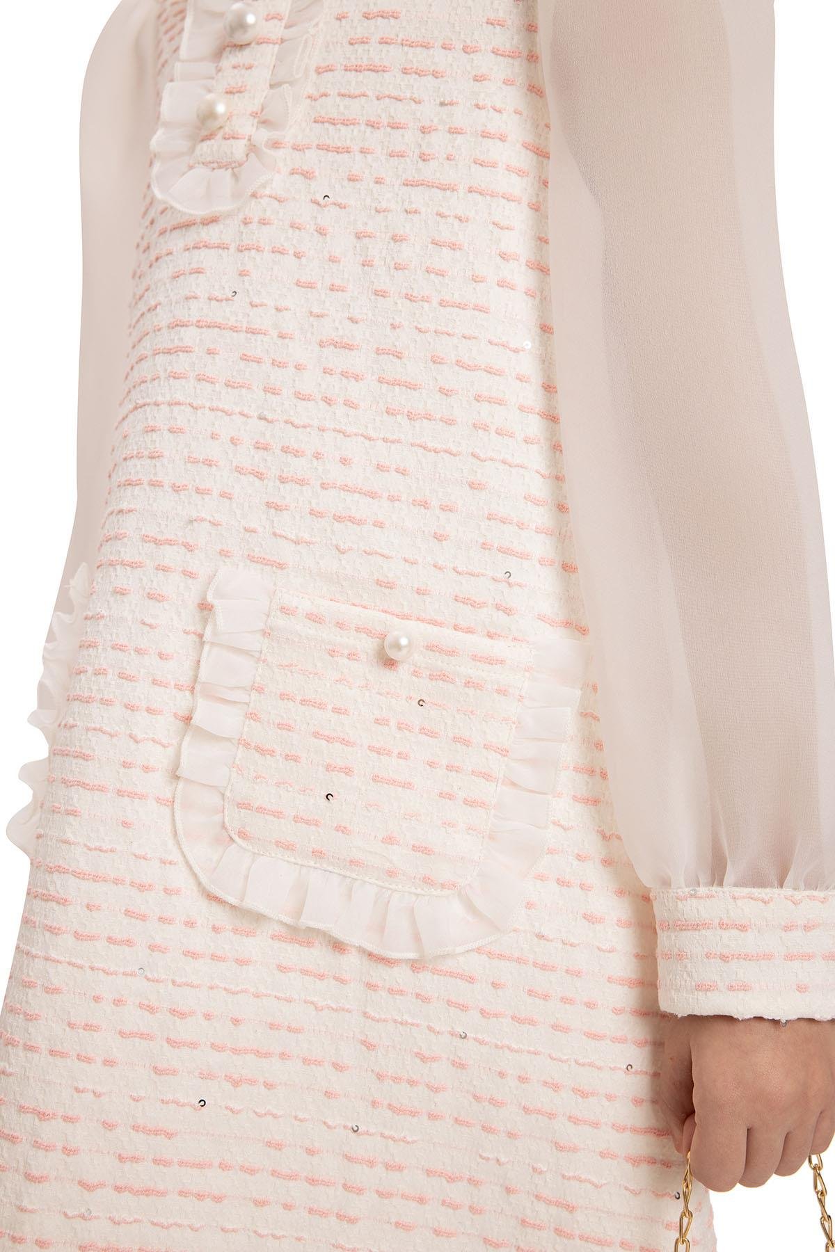 Pamina Kız Çocuk Çantalı Şık Elbise 3-7 Yaş Pembe