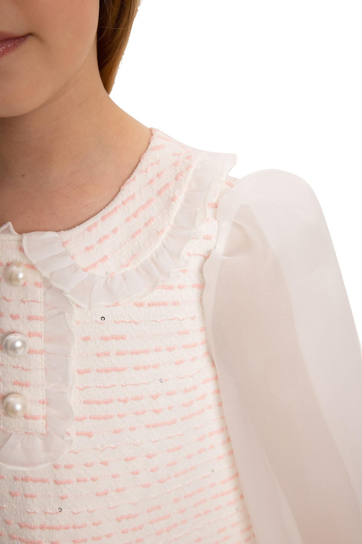 Pamina Kız Çocuk Çantalı Şık Elbise 3-7 Yaş Pembe