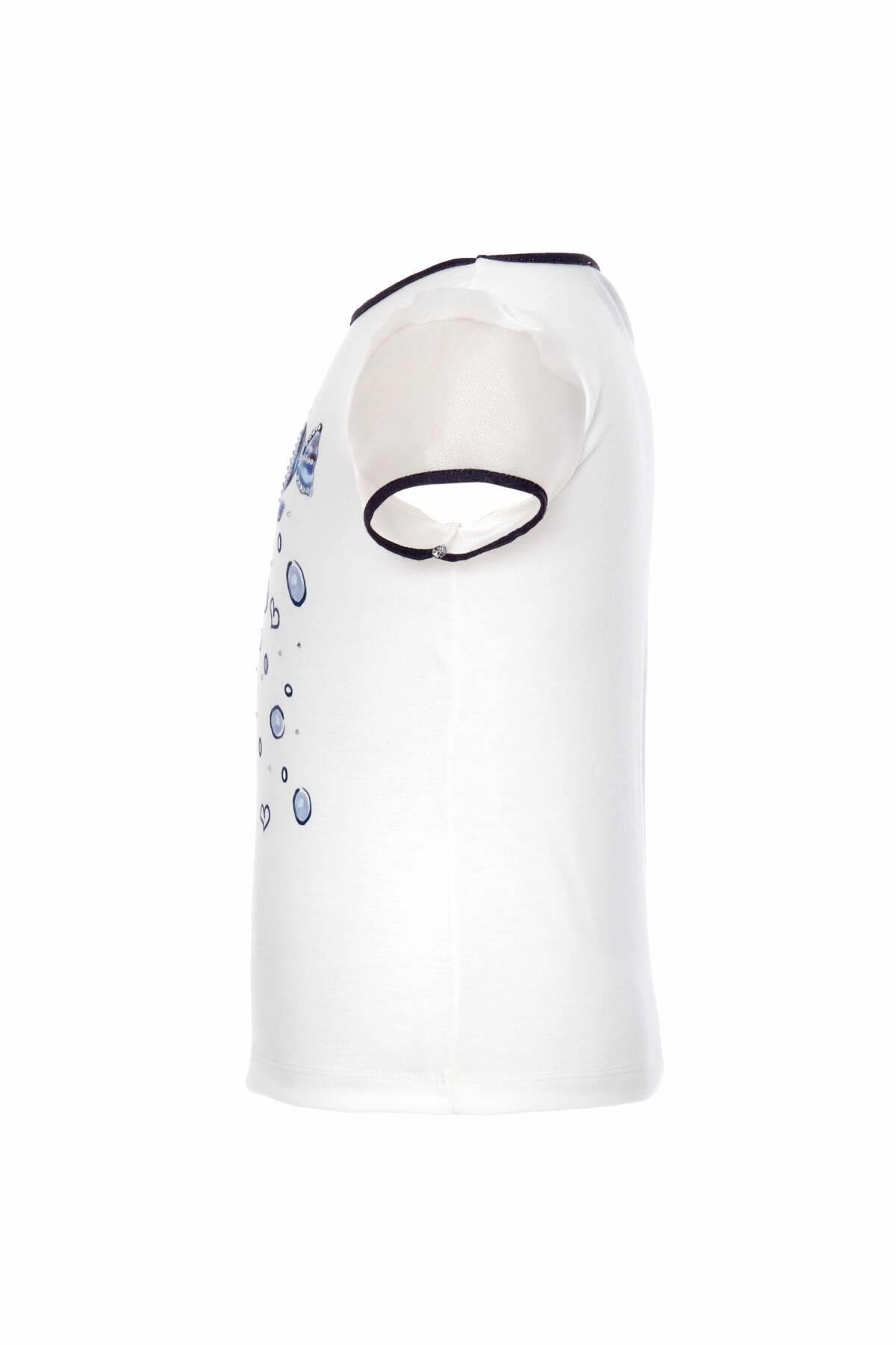 Pamina Kız Çocuk Deniz Temalı Etekli Takım 2-6 Yaş Beyaz