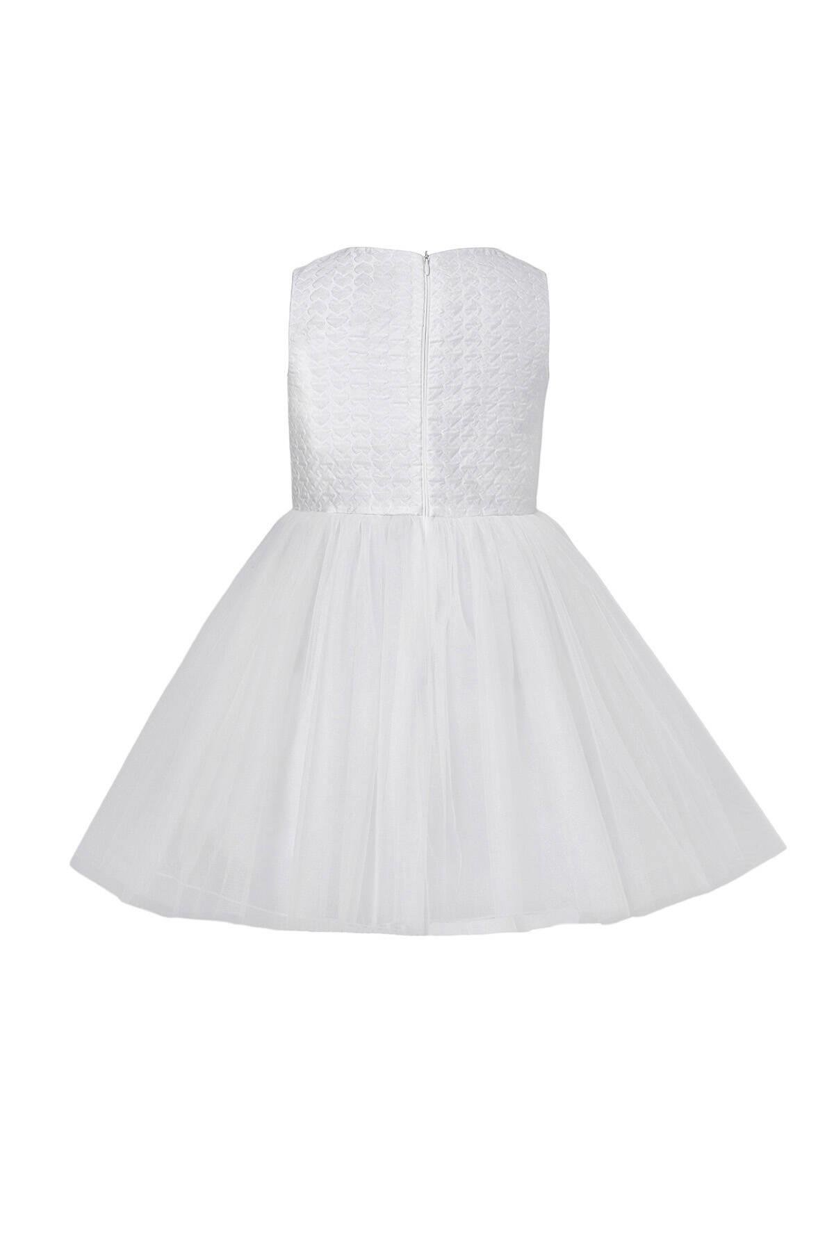 Pamina Kız Çocuk Kaftan Elbise 3-7 Yaş Ekru