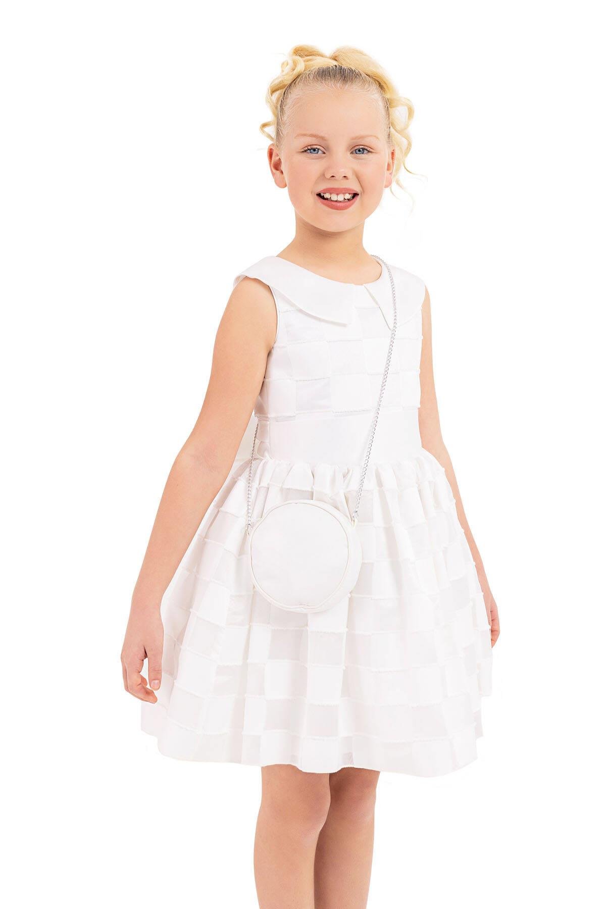 Pamina Kız Çocuk Kolsuz Kesim Elbise 8-12 Yaş Ekru