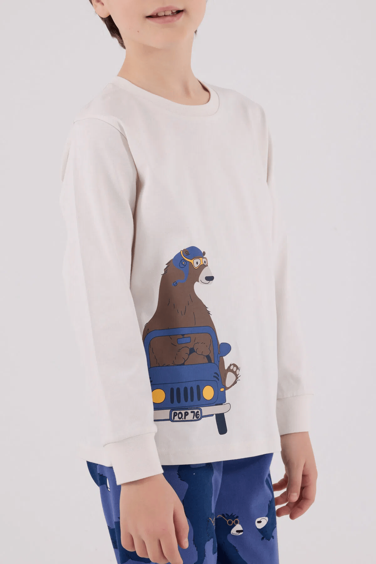 Rolypoly Erkek Çocuk Pijama Takım 2-8 Yaş Krem