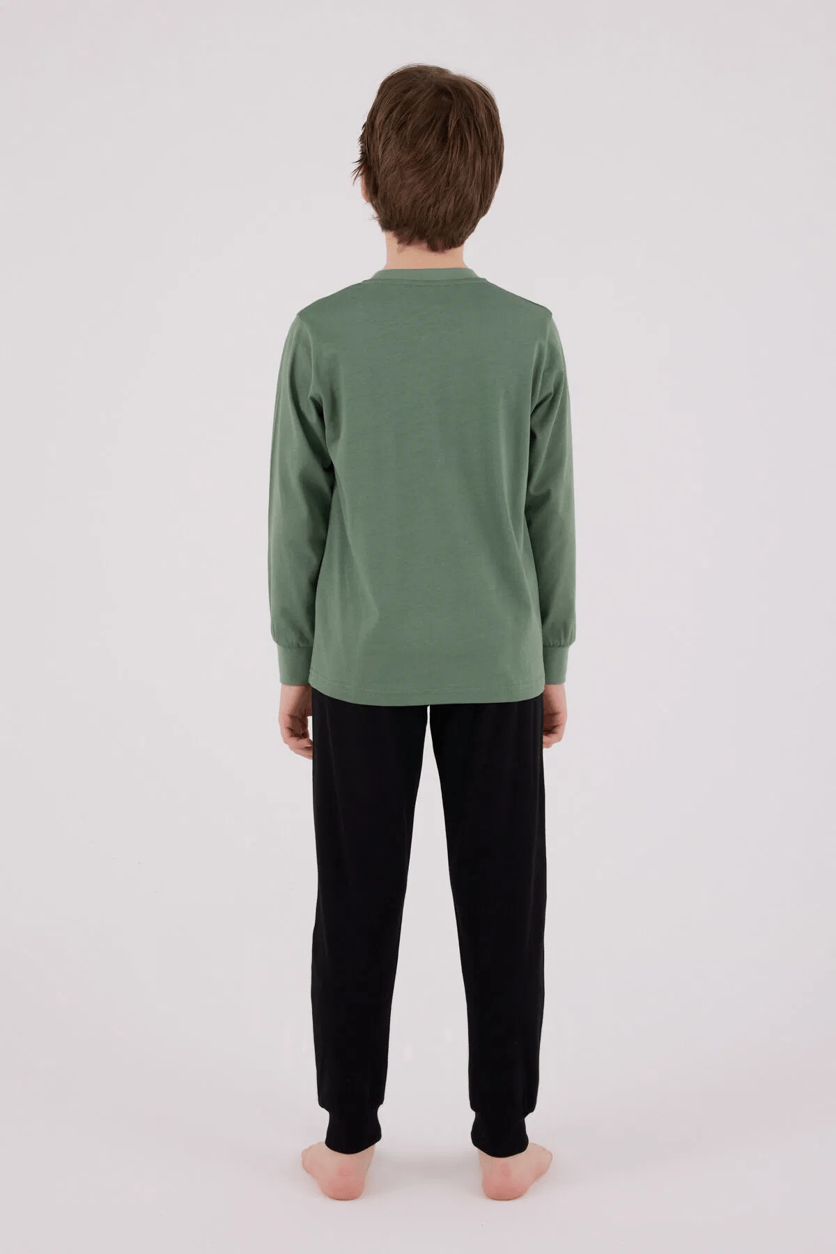 Rolypoly Erkek Çocuk Pijama Takım 9-15 Yaş Yeşil