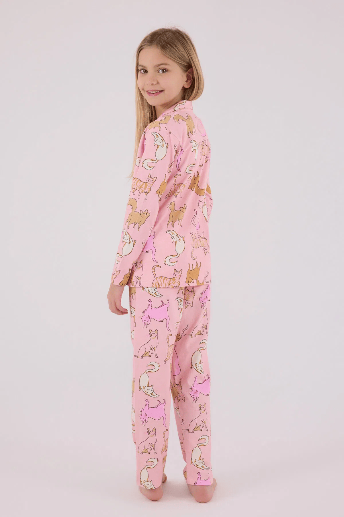 Rolypoly Kız Çocuk Pijama Takım 2-14 Yaş Pembe