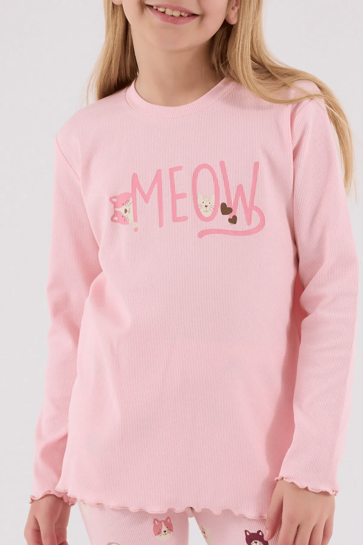 Rolypoly Kız Çocuk Pijama Takım 2-8 Yaş Pembe