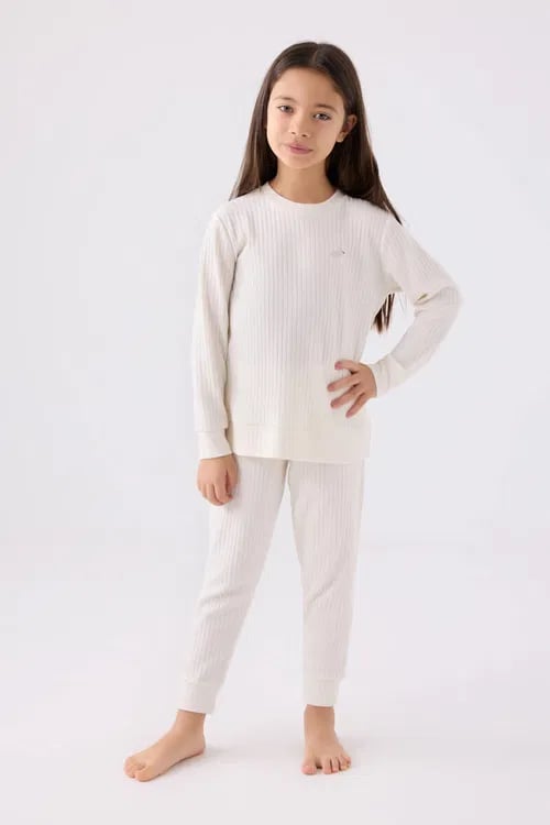 RP3464-2 FİTİLLİ PİJAMA TAKIMI 2/8 KIZ ROLLY TAŞ