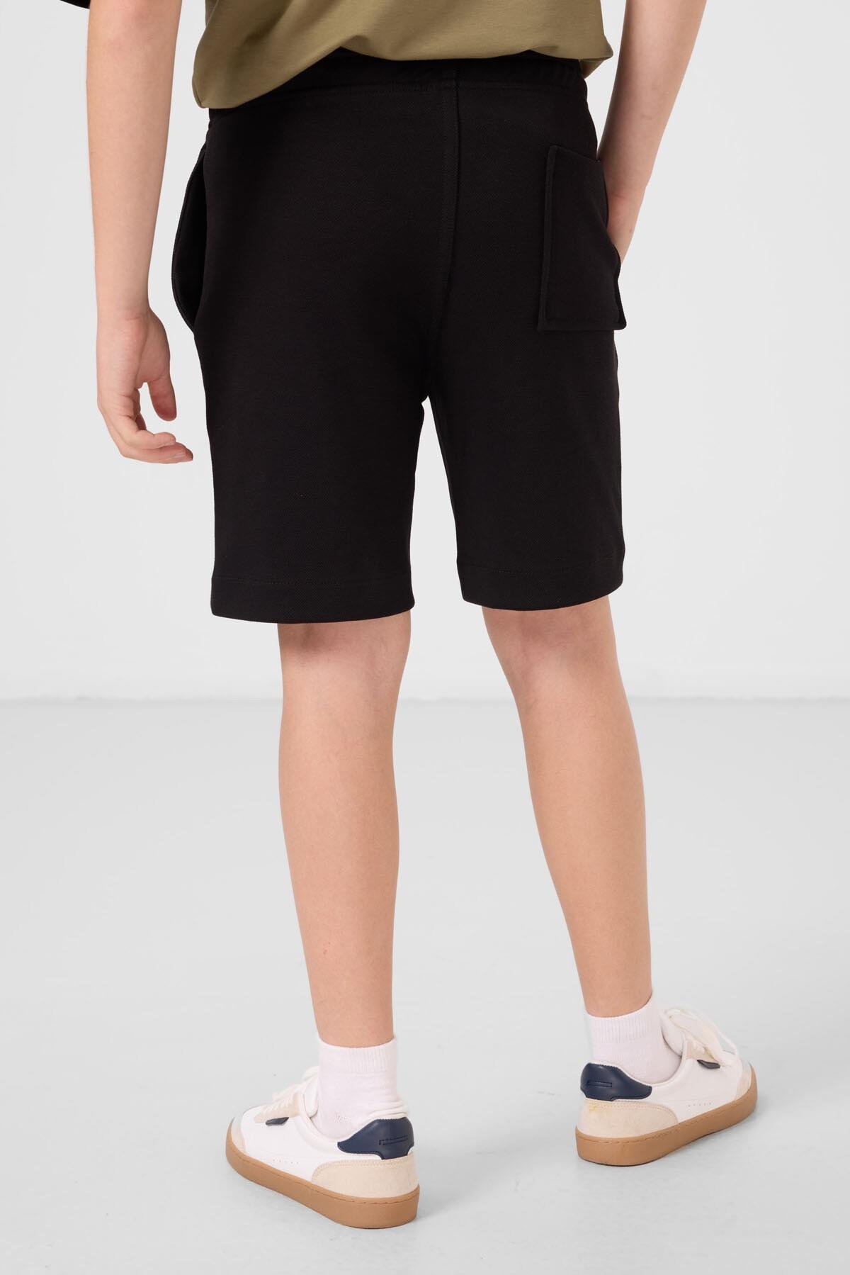 Tommylife Erkek Çocuk Pamuklu Şort 7-15 Yaş Siyah