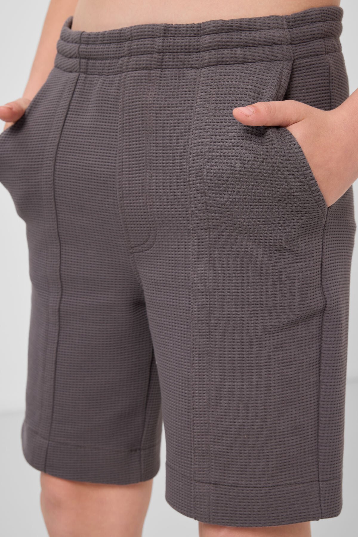 Tommylife Erkek Çocuk Pamuklu Şort 7-15 Yaş Gri