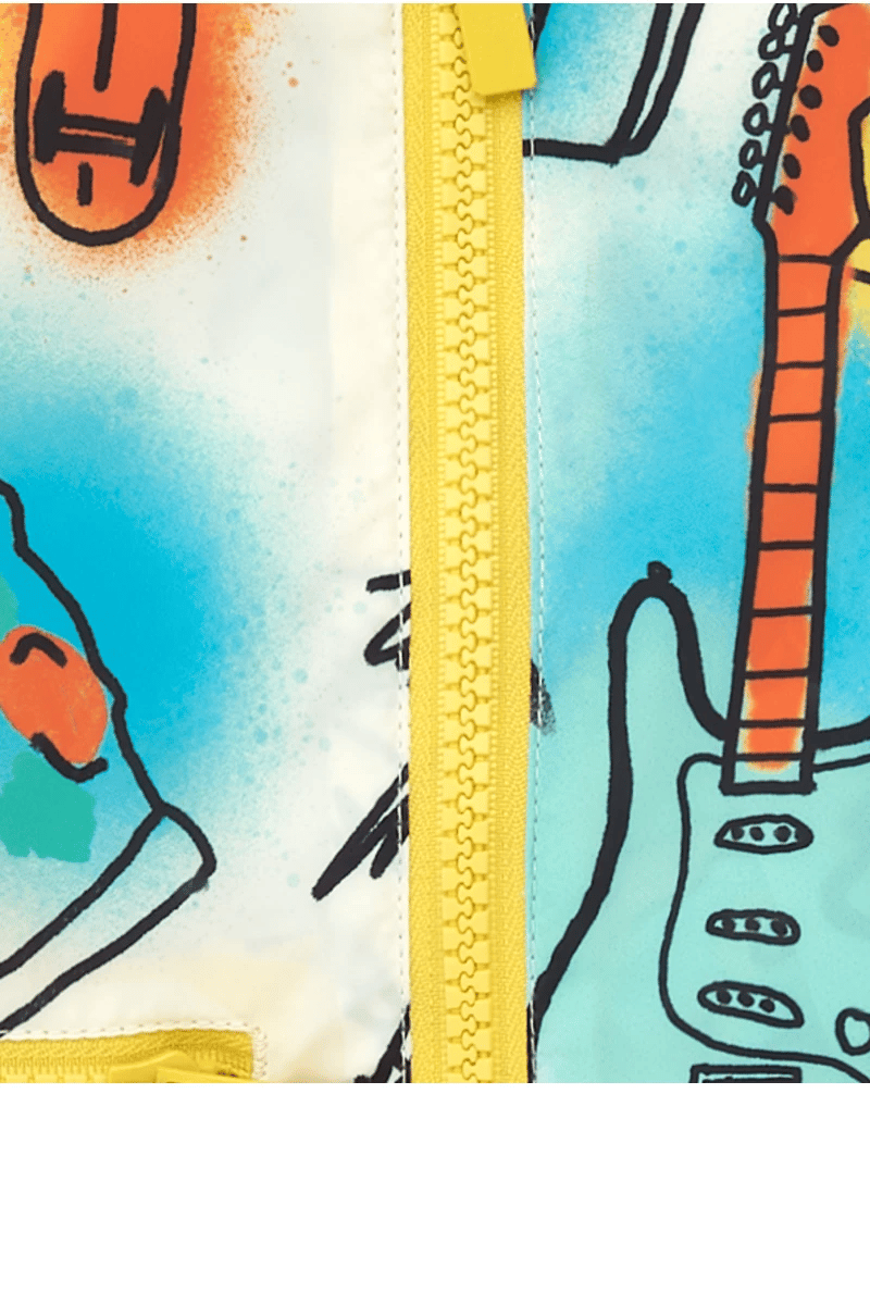 Tuc Tuc Erkek Çocuk Paten Desenli Yağmurluk 4-7 Yaş Sarı